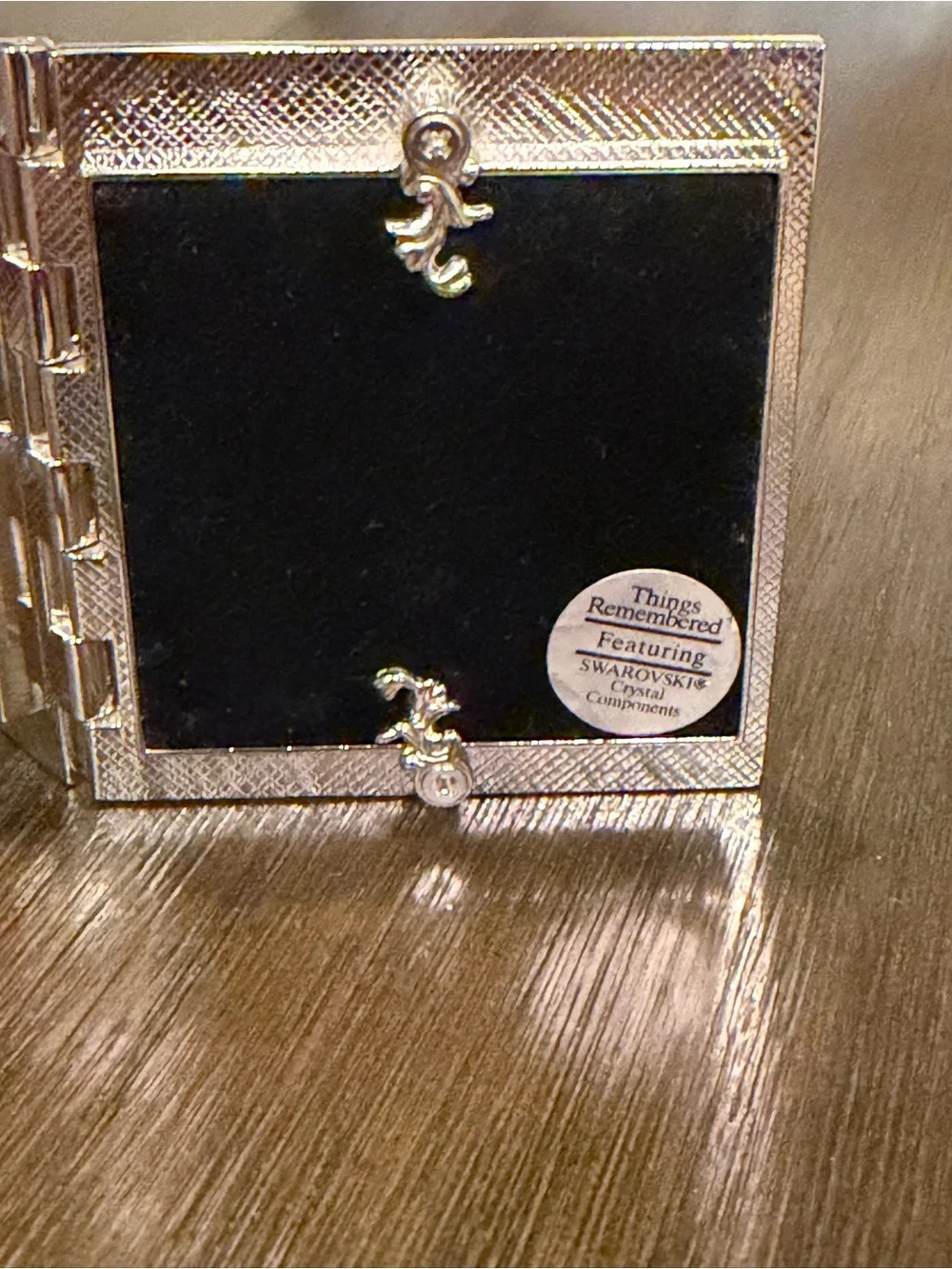 Vintage Things Remembered Folding Double Heart Picture Frame & Mirror Swarovski